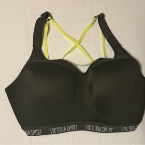 Victoria Sport Incredible Lightweight Max Sports Bra 34DD Olive Neon Yellow High